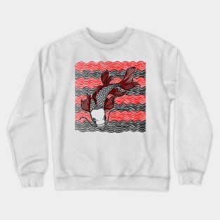 Koi Fish Great Wave Tattoo Crewneck Sweatshirt